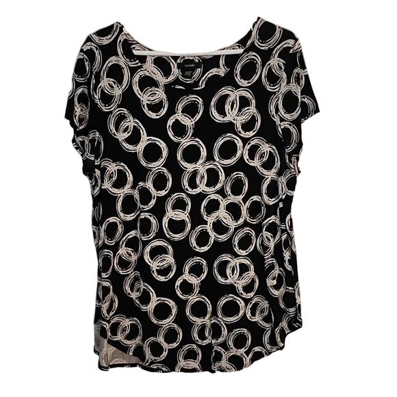 Alfani Circle Print Knit Top, XL - Picture 1 of 6